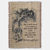 Alice im Wunderland; Cheshire-Katze mit Alice