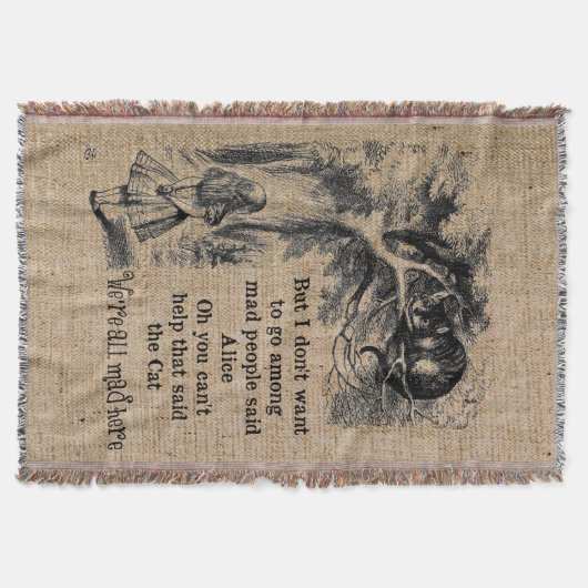 Alice im Wunderland; Cheshire-Katze mit Alice Decke (Vorderseite)