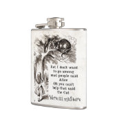 Alice im Wunderland; Cheshire-Katze mit Alice Flachmann (Links)