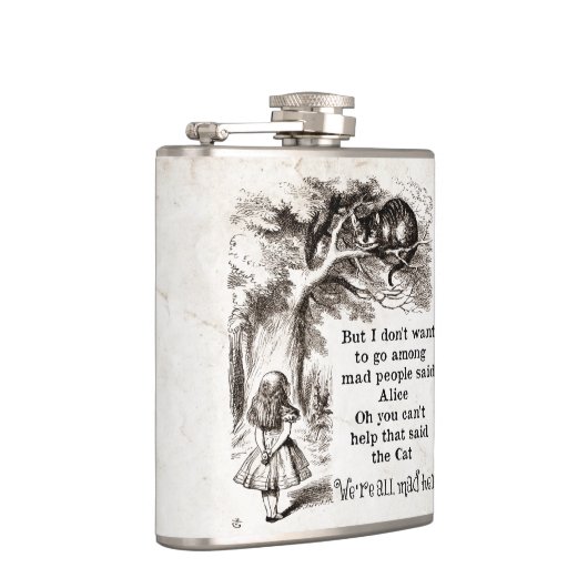 Alice im Wunderland; Cheshire-Katze mit Alice Flachmann (Rechts)