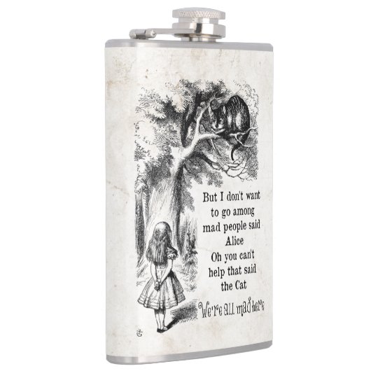 Alice im Wunderland; Cheshire-Katze mit Alice Flachmann (Rechts)