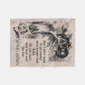 Alice im Wunderland; Cheshire-Katze mit Alice Fleecedecke (Vorderseite (Horizontal))