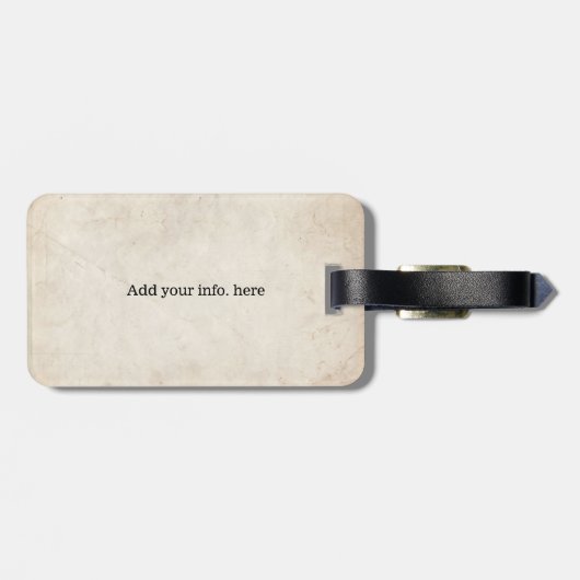 Alice im Wunderland; Cheshire-Katze mit Alice Gepäckanhänger (Rückseite horizontal)