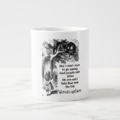 Alice im Wunderland; Cheshire Katze mit Alice Jumbo-Tasse (Vorderseite)