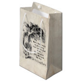 Alice im Wunderland; Cheshire-Katze mit Alice Kleine Geschenktüte (Vorderseite Schrägansicht)