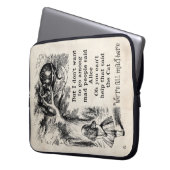 Alice im Wunderland; Cheshire-Katze mit Alice Laptopschutzhülle (Vorderseite Links)