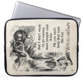Alice im Wunderland; Cheshire-Katze mit Alice Laptopschutzhülle (Vorderseite)