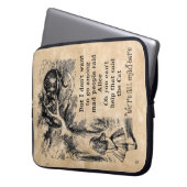 Alice im Wunderland; Cheshire-Katze mit Alice Laptopschutzhülle (Vorderseite Links)