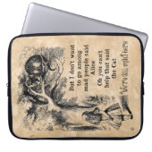 Alice im Wunderland; Cheshire-Katze mit Alice Laptopschutzhülle (Vorderseite)
