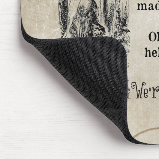 Alice im Wunderland; Cheshire-Katze mit Alice Mousepad (Ecke)