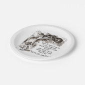 Alice im Wunderland; Cheshire-Katze mit Alice Pappteller (Schrägansicht)