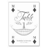Alice im Wunderland Cheshire Smile Playing Card Tischnummer (Rückseite)