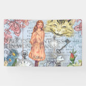 Alice im Wunderland Classic Cheshire Rabbit Alice Banner (Horizontal)