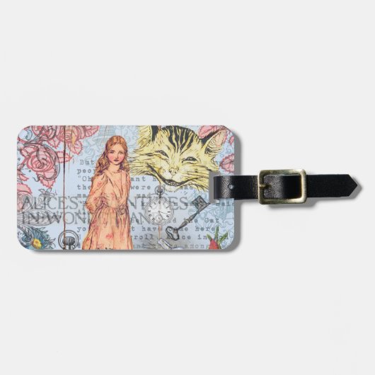 Alice im Wunderland Classic Cheshire Rabbit Alice Gepäckanhänger (Vorderseite horizontal)