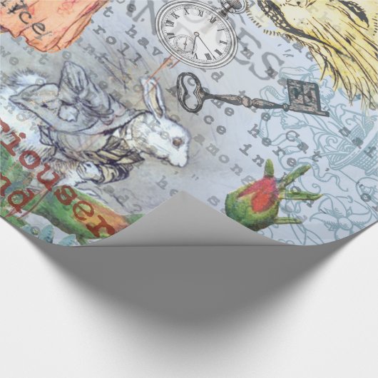Alice im Wunderland Classic Cheshire Rabbit Alice Geschenkpapier (Ecke)