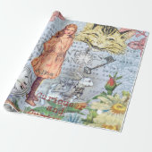 Alice im Wunderland Classic Cheshire Rabbit Alice Geschenkpapier (Ungerollt)