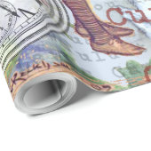 Alice im Wunderland Classic Cheshire Rabbit Alice Geschenkpapier (Rolleneckpunkt)