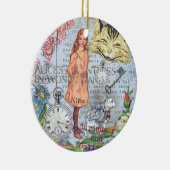 Alice im Wunderland Classic Cheshire Rabbit Alice Keramikornament (Rechts)