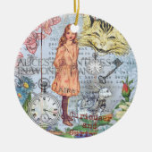 Alice im Wunderland Classic Cheshire Rabbit Alice Keramikornament (Vorne)