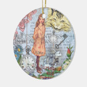 Alice im Wunderland Classic Cheshire Rabbit Alice Keramikornament (Links)