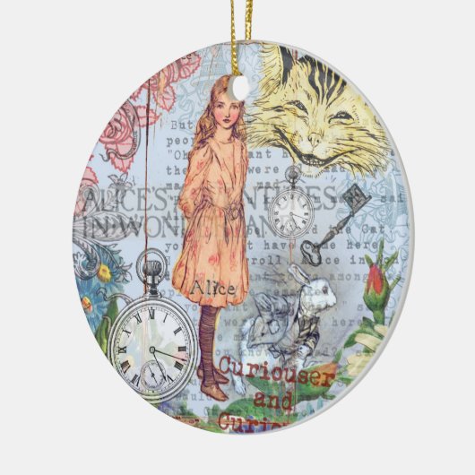 Alice im Wunderland Classic Cheshire Rabbit Alice Keramikornament (Links)