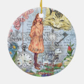 Alice im Wunderland Classic Cheshire Rabbit Alice Keramikornament (Hinten)