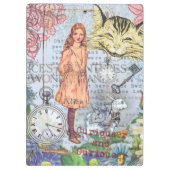 Alice im Wunderland Classic Cheshire Rabbit Alice Klemmbrett (Rückseite)