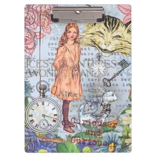 Alice im Wunderland Classic Cheshire Rabbit Alice Klemmbrett (Vorderseite)