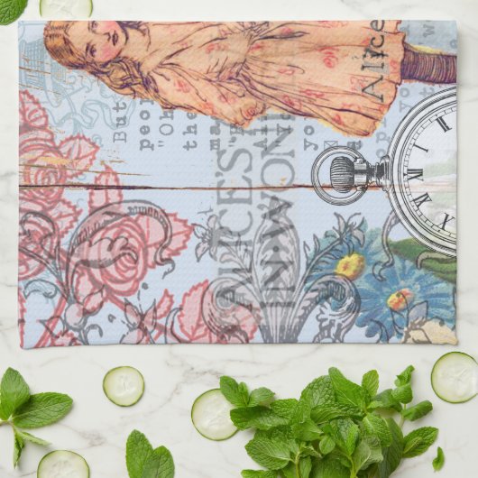 Alice im Wunderland Classic Cheshire Rabbit Alice Küchentuch (Gefaltet)