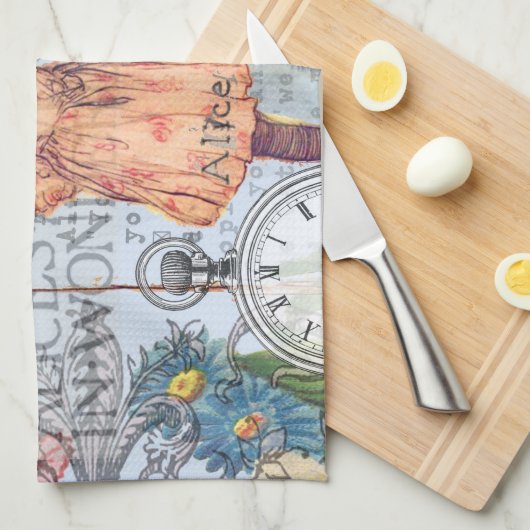 Alice im Wunderland Classic Cheshire Rabbit Alice Küchentuch (Viertel Falte)