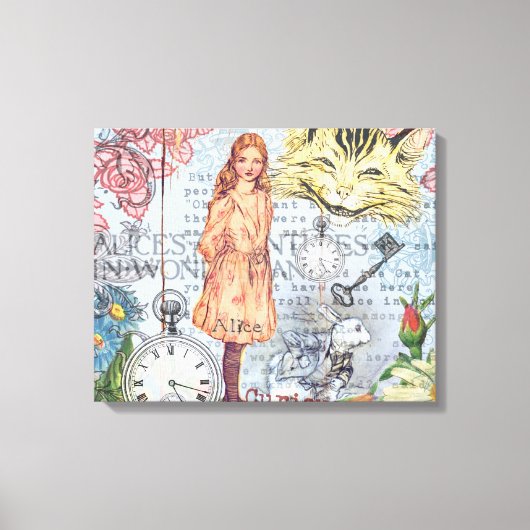 Alice im Wunderland Classic Cheshire Rabbit Alice Leinwanddruck (Vorderseite)