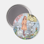 Alice im Wunderland Classic Cheshire Rabbit Alice Magnet (Vorderseite/Rückseite)