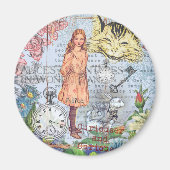 Alice im Wunderland Classic Cheshire Rabbit Alice Magnet (Vorne)