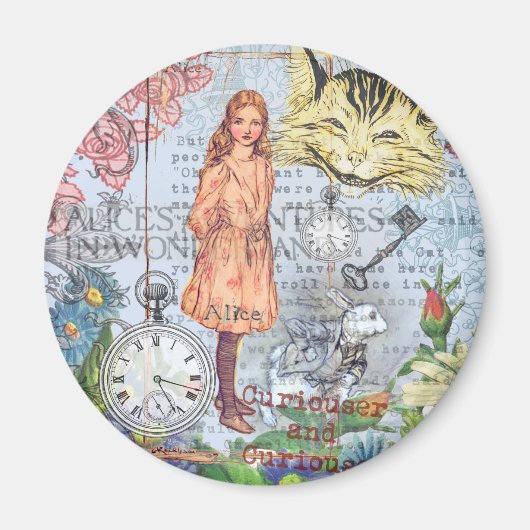 Alice im Wunderland Classic Cheshire Rabbit Alice Magnet (Vorne)