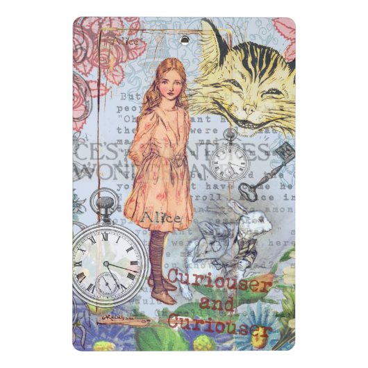 Alice im Wunderland Classic Cheshire Rabbit Alice Mini Klemmbrett (Rückseite)