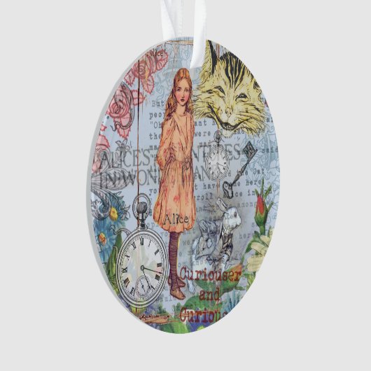 Alice im Wunderland Classic Cheshire Rabbit Alice Ornament (Vorderseite)