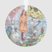 Alice im Wunderland Classic Cheshire Rabbit Alice Ornament (Rückseite)