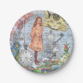 Alice im Wunderland Classic Cheshire Rabbit Alice Pappteller (Vorderseite)