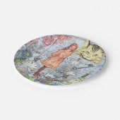 Alice im Wunderland Classic Cheshire Rabbit Alice Pappteller (Schrägansicht)