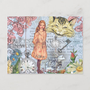 Alice im Wunderland Classic Cheshire Rabbit Alice Postkarte