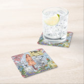 Alice im Wunderland Classic Cheshire Rabbit Alice Rechteckiger Pappuntersetzer (Vor Ort)