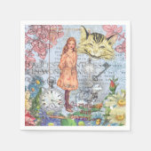 Alice im Wunderland Classic Cheshire Rabbit Alice Serviette (Vorderseite)