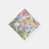 Alice im Wunderland Classic Cheshire Rabbit Alice Serviette (Ecke)