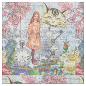 Alice im Wunderland Classic Cheshire Rabbit Alice Stoff (Nahaufnahme)