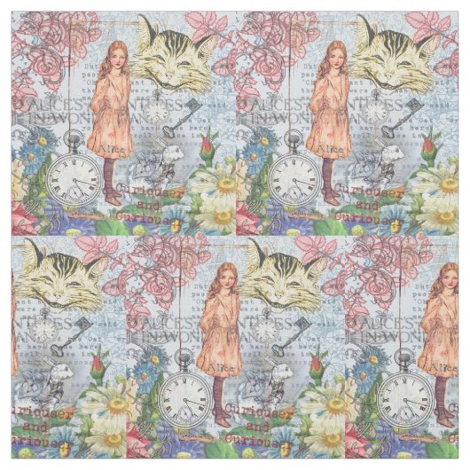 Alice im Wunderland Classic Cheshire Rabbit Alice Stoff (Muster)