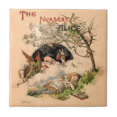 Alice im Wunderland Classic Illustration Fliese (Vorderseite)