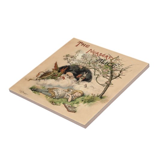 Alice im Wunderland Classic Illustration Fliese (Seite)