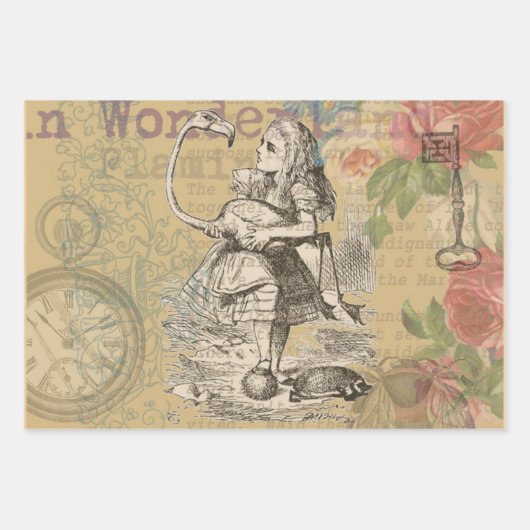 Alice im Wunderland Classic Illustration Geschenkpapier Set (Vorderseite 3)