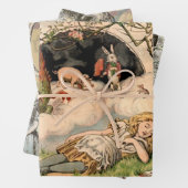 Alice im Wunderland Classic Illustration Geschenkpapier Set (Beispiel)