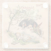 Alice im Wunderland Classic Illustration Glasuntersetzer (Rückseite)